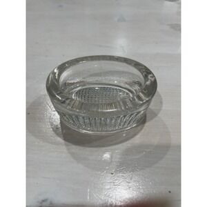 Clear Glass master Salt Cellar Open‎ Top Round Shape Kitchen Decor 3.5" Wide